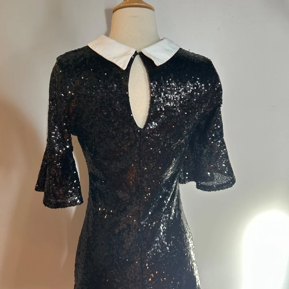 Venus Peter Pan Collar Sequin Party Dress xs - Picture 5 of 6
